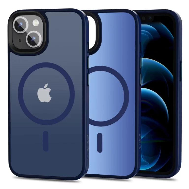 Etui Tech-Protect MagMat MagSafe na iPhone 13 - granatowy mat
