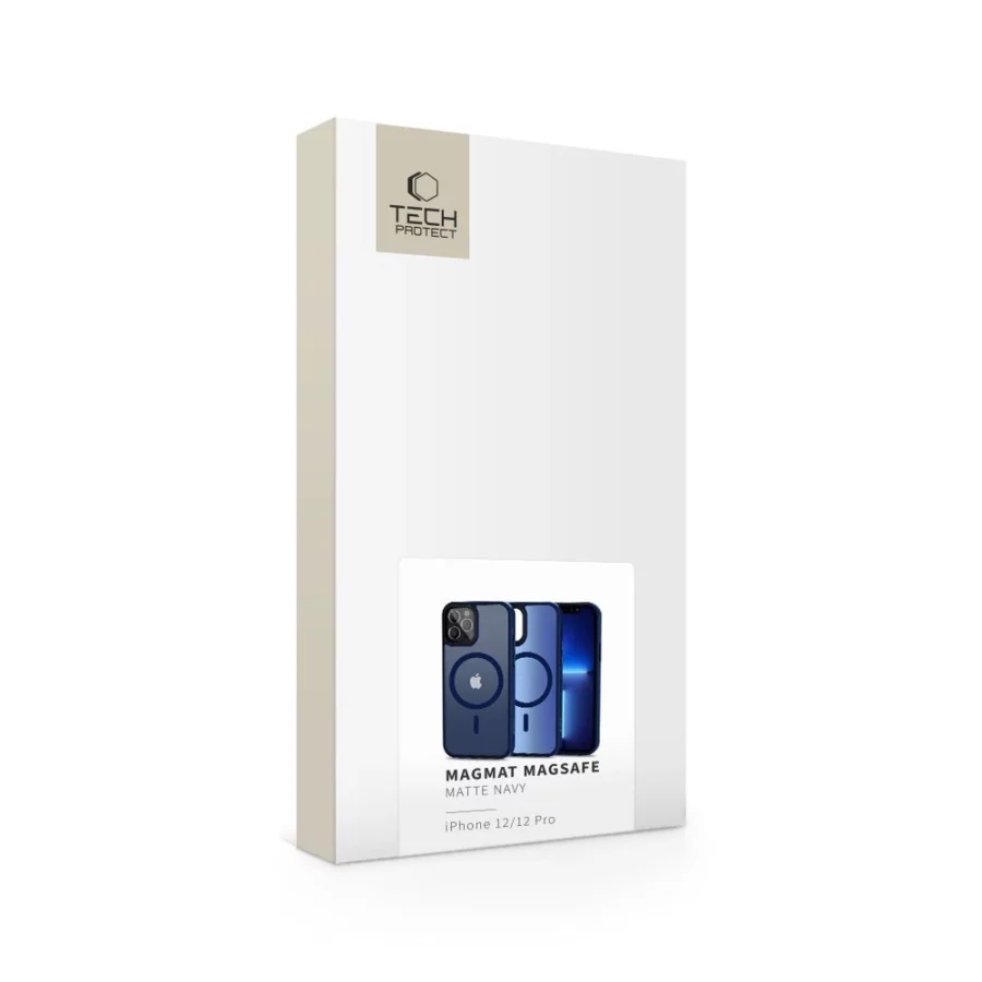 Etui Tech-Protect MagMat MagSafe na iPhone 12 / 12 Pro - granatowy mat