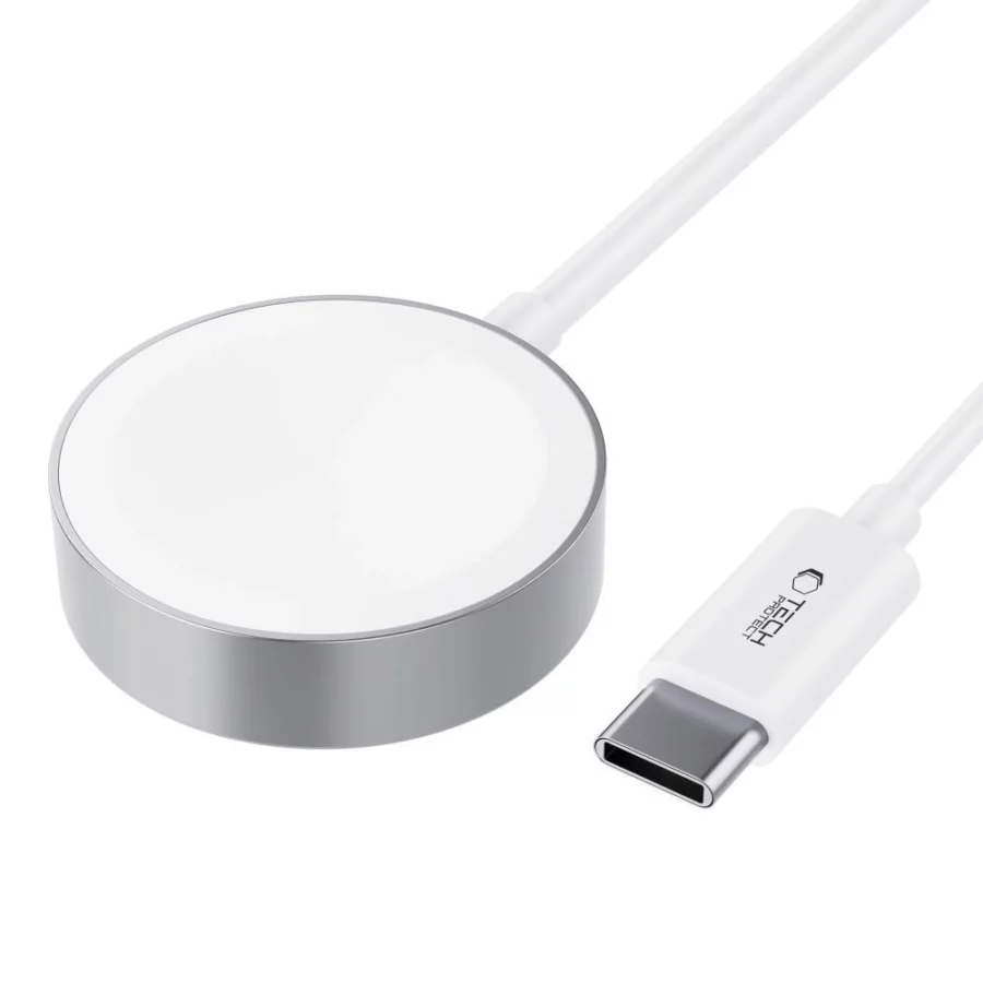 Ładowarka Tech-Protect UltraBoost indukcyjna magnetyczna ze złączem USB-C do Apple Watch 1.2m - biała