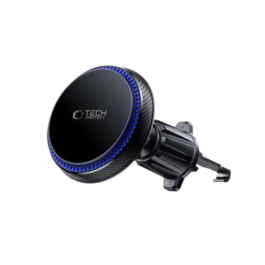 Uchwyt Tech-Protect MM15W-V4 samochodowy na telefon z ładowarką indukcyjną MagSafe 15W na kratkę nawiewu - czarna