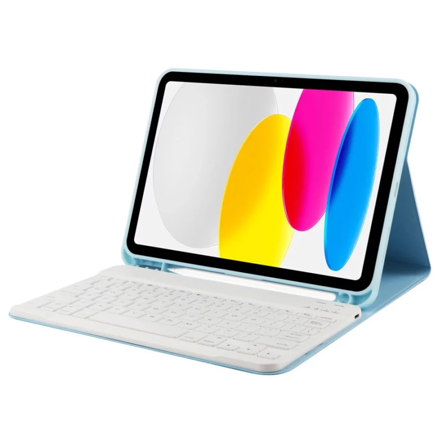 Etui Tech-Protect SC Pen + Keyboard z klawiaturą na iPad 10.9" 2022 - jasnoniebieskie