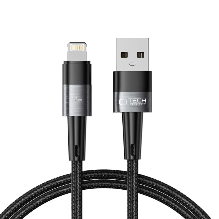 Kabel Tech-Protect UltraBoost Lightning / Lightning 12W 2.4A 1m - szary