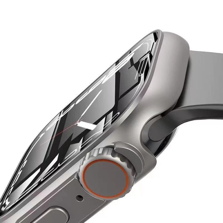 Etui Tech-Protect Defense360 na Apple Watch 44mm - tytanowo-pomarańczowe