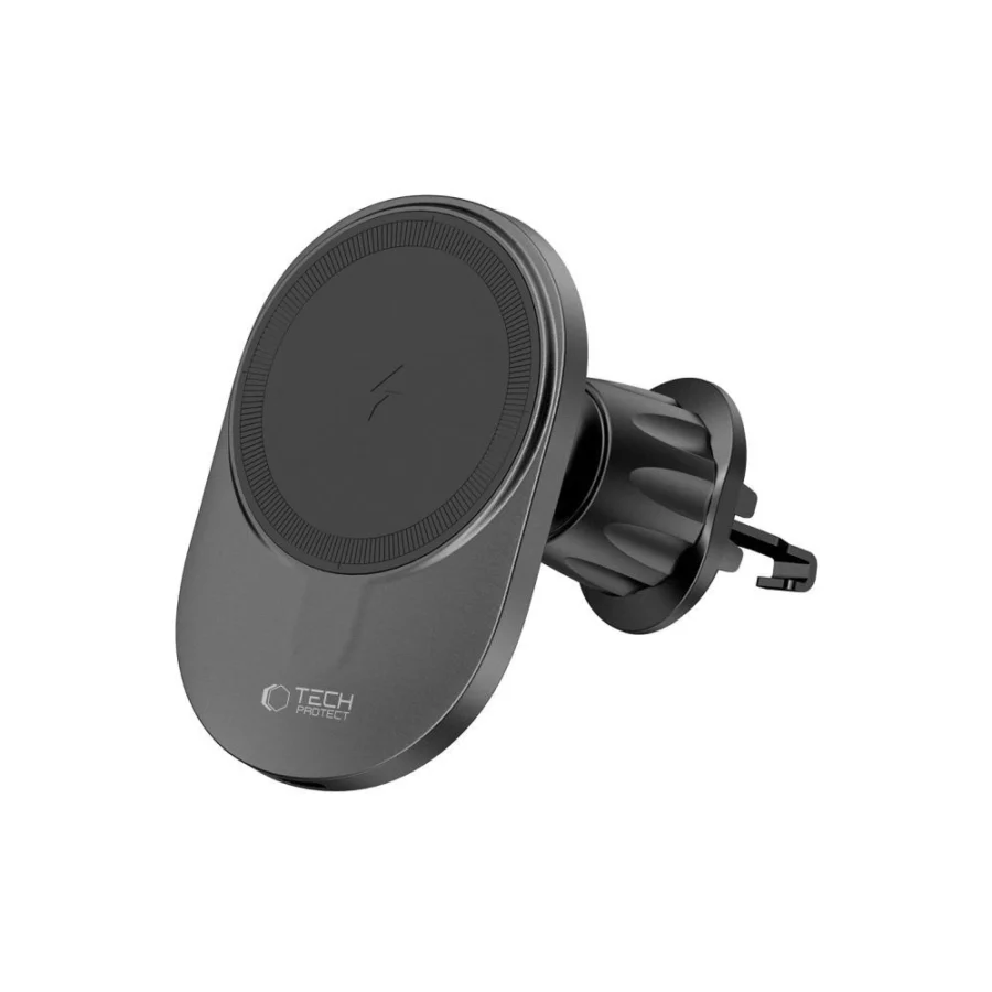 Uchwyt Tech-Protect MM15W-V1 samochodowy na telefon z ładowarką indukcyjną MagSafe 15W na kratkę nawiewu - czarny