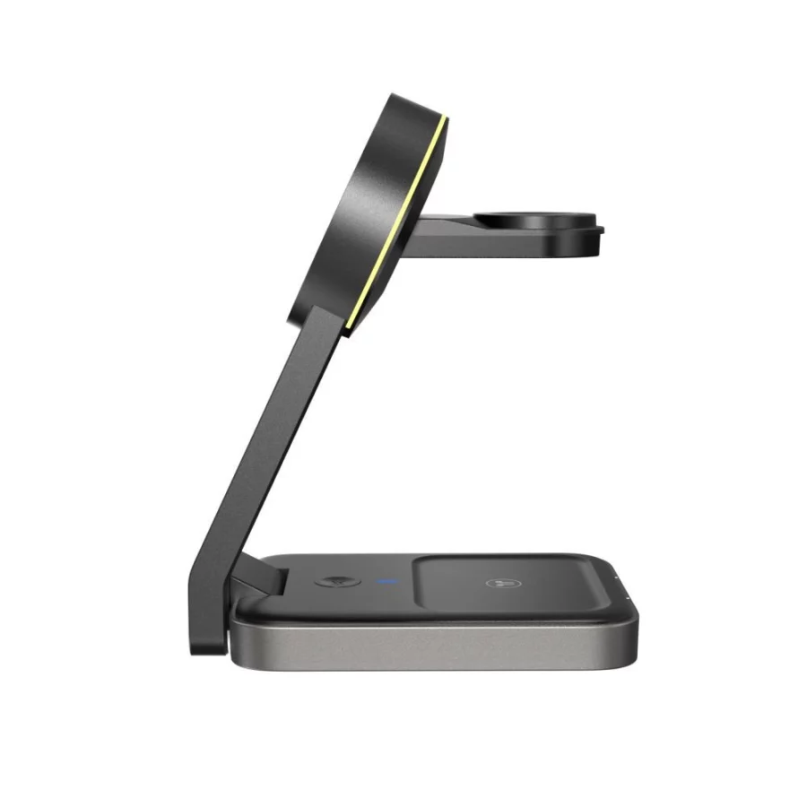 Ładowarka Tech-Protect QI15W-A28 indukcyjna MagSafe 3w1 ze stojakiem na smartfon / Apple Watch / AirPods - czarna