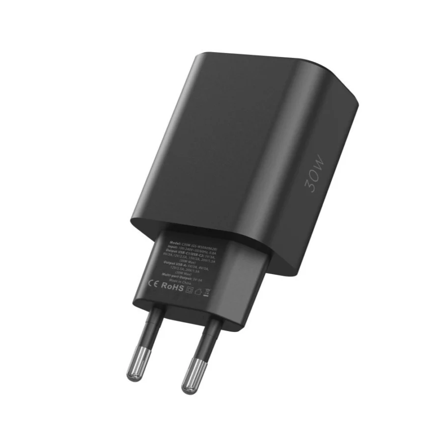 Ładowarka Tech-Protect NC30W sieciowa 2x USB-C PD 30W / USB-A QC 3.0 - biała