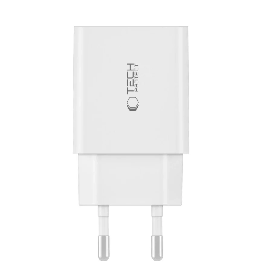 Ładowarka Tech-Protect NC30W sieciowa USB-C PD 30W / USB-A QC 3.0 - biała