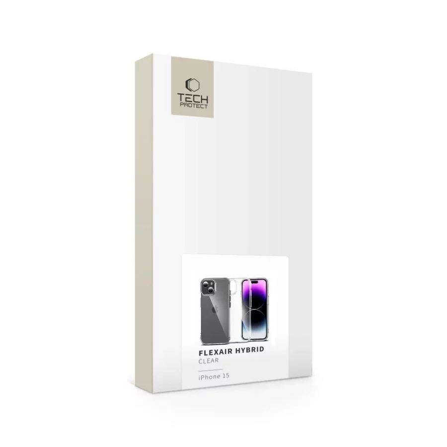 Etui Tech-Protect FlexAir Hybrid na iPhone 15 - przezroczyste