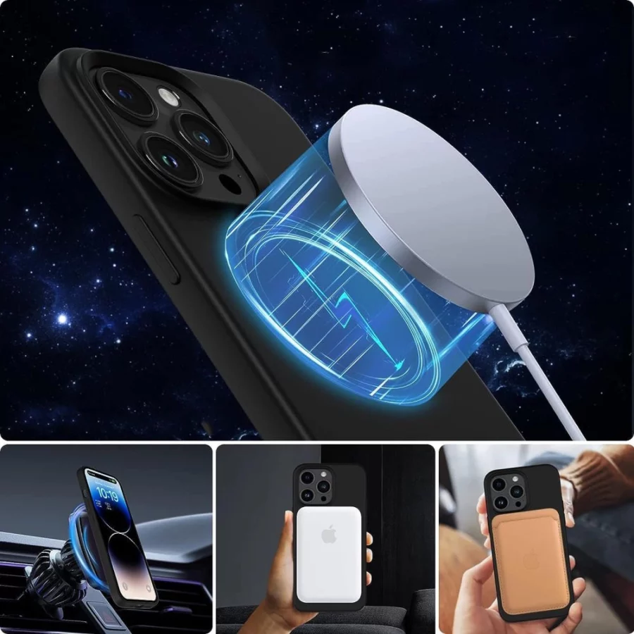 Etui Tech-Protect Silicone MagSafe na iPhone 13 / 14 - czarne
