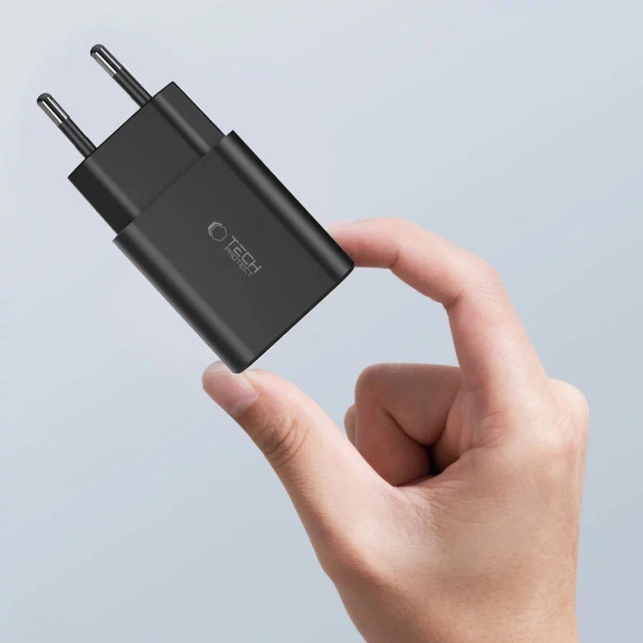 Ładowarka Tech-Protect C35W sieciowa 2x USB-C PD 35W z kablem USB-C / Lightning - biała