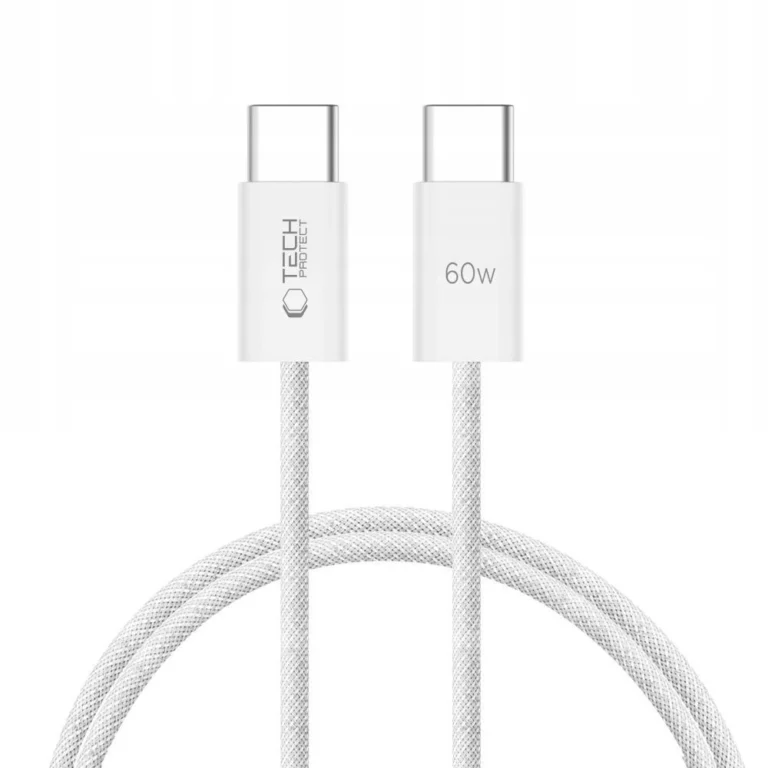 Kabel Tech-Protect UltraBoost Classic USB-C / USB-C PD 60W 3A 1m - biały
