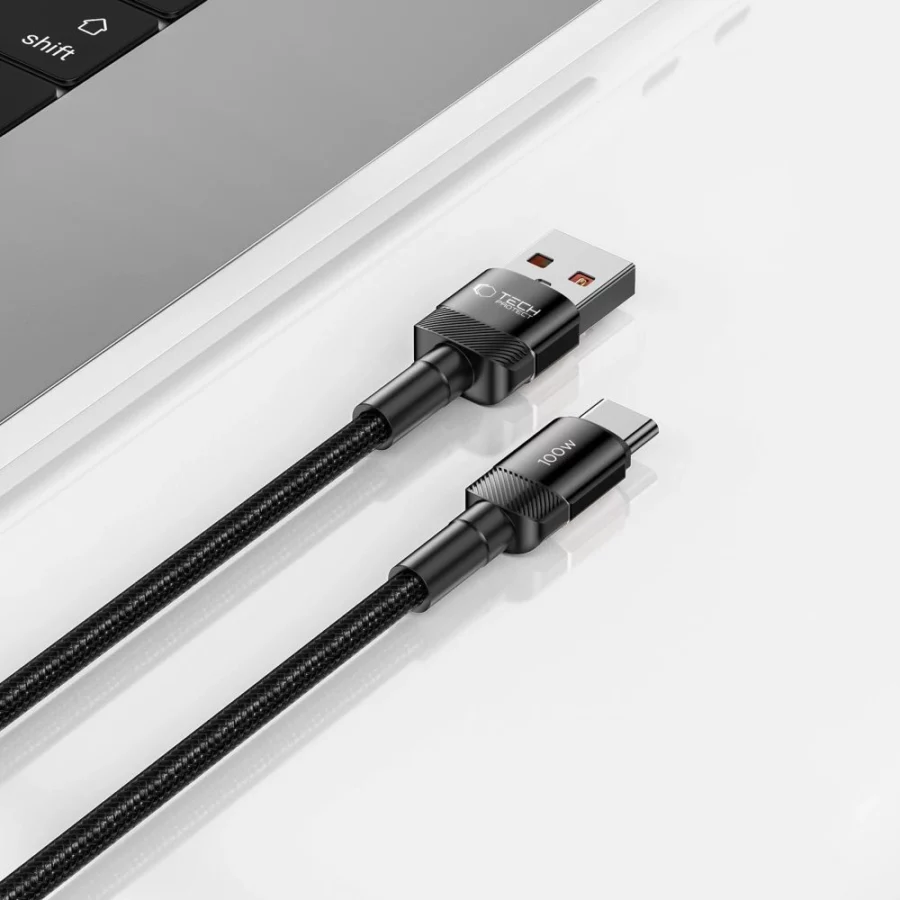Kabel Tech-Protect UltraBoost Evo USB-C / USB-A 100W 5A 1m - czarny