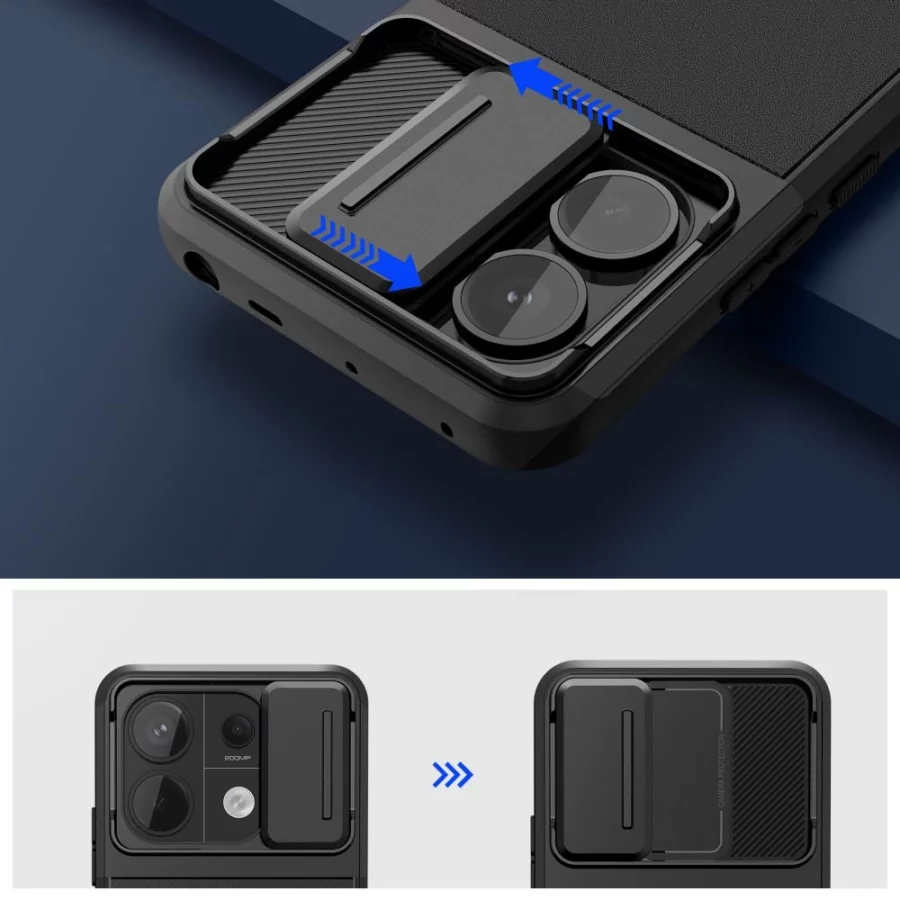 Etui Tech-Protect Velar Cam+ na Xiaomi Redmi Note 13 Pro 5G / Poco X6 5G - czarne