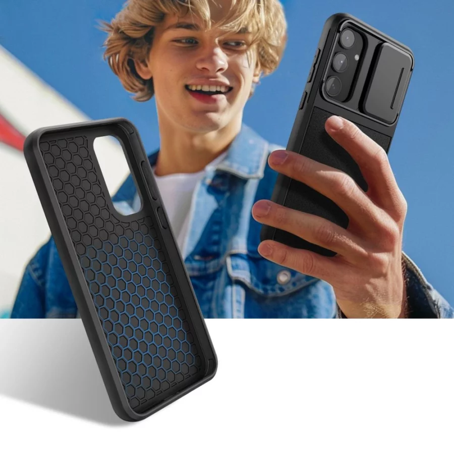 Etui Tech-Protect Velar Cam+ na Samsung Galaxy A55 5G - czarne