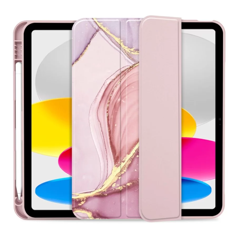 Etui Tech-Protect SC Pen na iPad 10.9" 2022 - różowy marmur