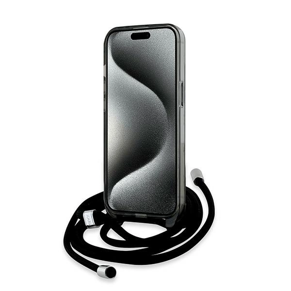 Etui Karl Lagerfeld IML Crossbody Monogram Karl & Choupette Head MagSafe na iPhone 15 / 14 / 13 - czarne