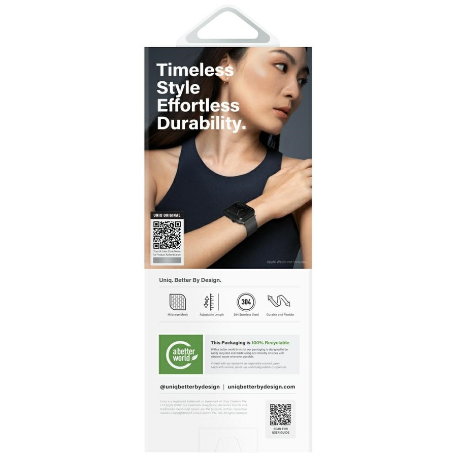 Pasek UNIQ Dante Pro do Apple Watch       49/46/45/44mm Stainless Steel metaliczny różowy