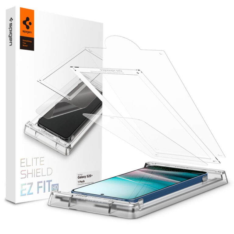 Szkło hybrydowe Spigen ELITE SHIELD EZ FIT na Samsung Galaxy S25+ - przezroczyste