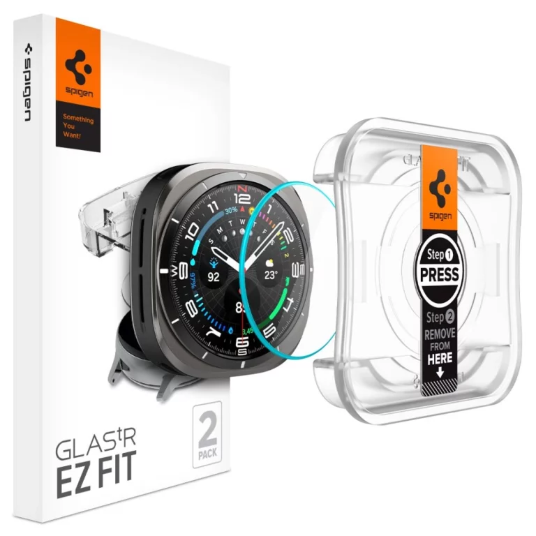 Szkło hartowane Spigen Glas.TR EZ Fit 2-Pack na Samsung Galaxy Watch Ultra 47 mm - przezroczyste