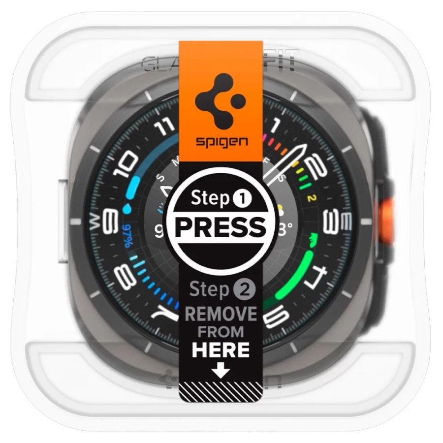 Szkło hartowane Spigen Glas.TR EZ Fit 2-Pack na Samsung Galaxy Watch Ultra 47 mm - przezroczyste
