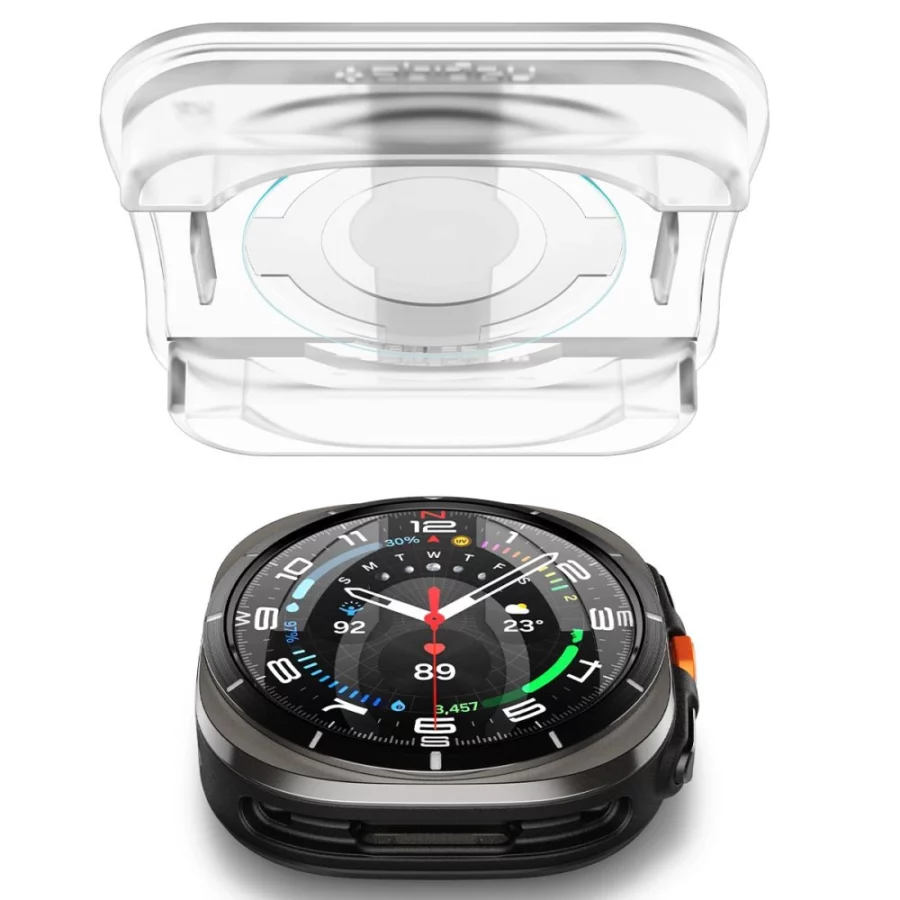 Szkło hartowane Spigen Glas.TR EZ Fit 2-Pack na Samsung Galaxy Watch Ultra 47 mm - przezroczyste