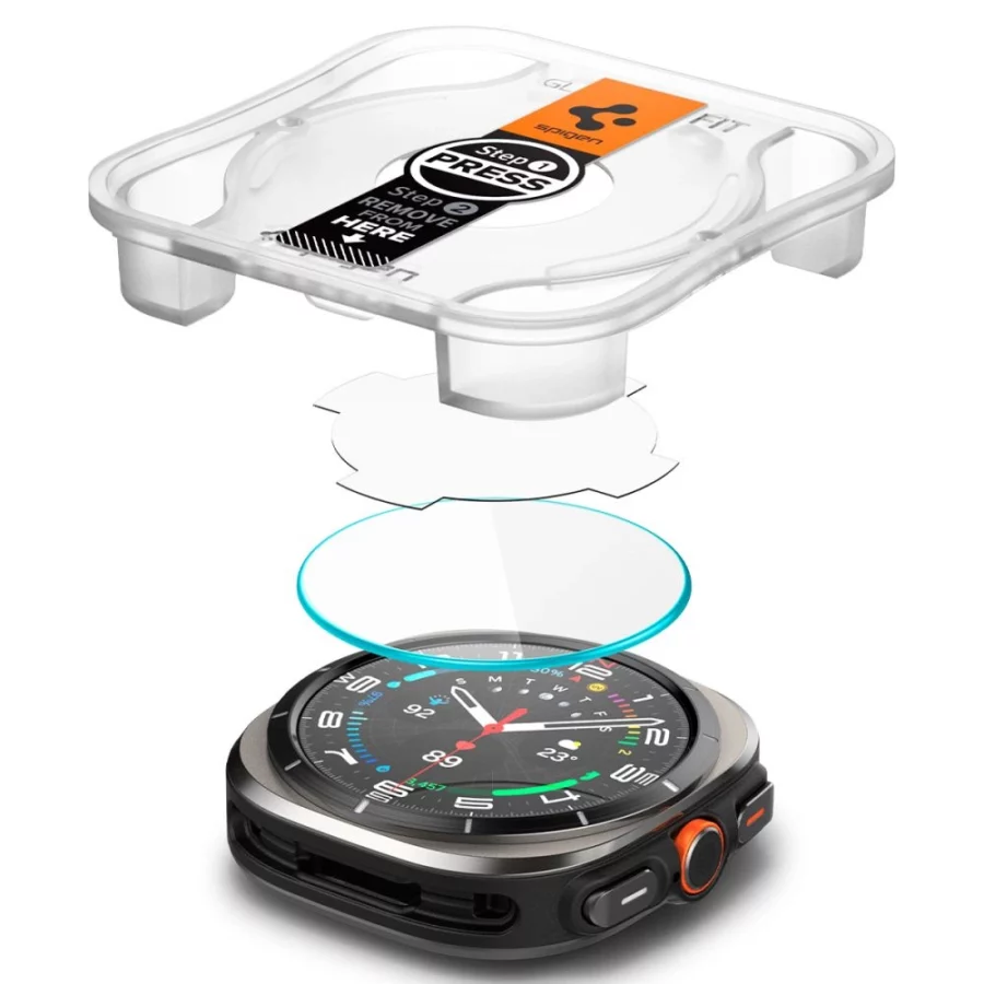 Szkło hartowane Spigen Glas.TR EZ Fit 2-Pack na Samsung Galaxy Watch Ultra 47 mm - przezroczyste