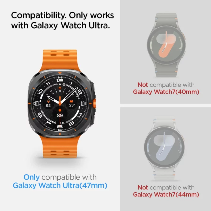 Szkło hartowane Spigen Glas.TR EZ Fit 2-Pack na Samsung Galaxy Watch Ultra 47 mm - przezroczyste