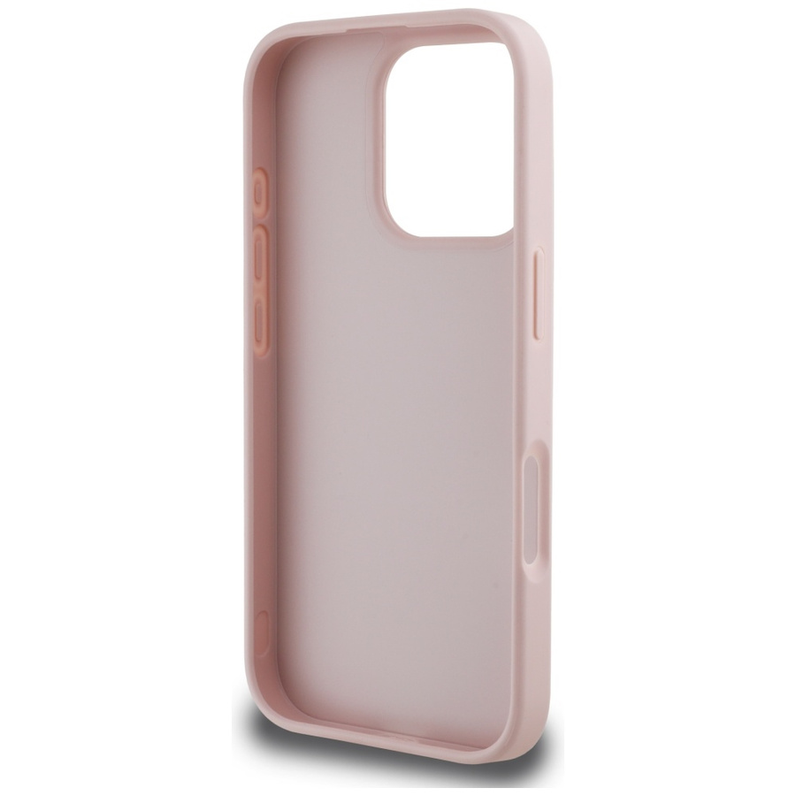 Etui Guess Grained Big 4G Logo Small Classic Logo do iPhone 16 Pro różowy