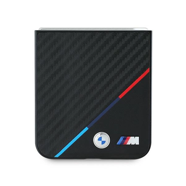 Etui BMW Carbon Tricolor na Samsung Galaxy Z Flip 6 - czarne