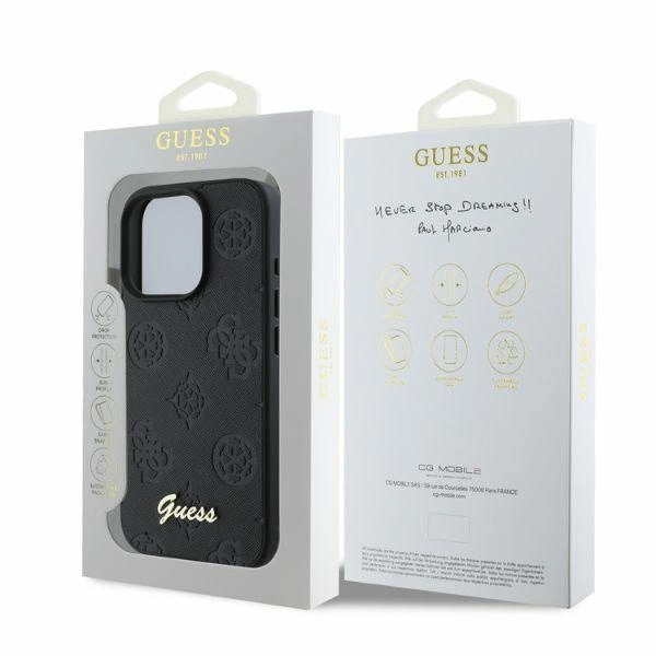 Etui Guess 4G Classic na iPhone 16 Pro - czarne