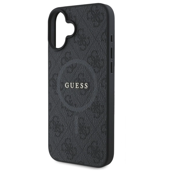 Etui Guess 4G Ring Classic Logo MagSafe na iPhone 16 - czarne