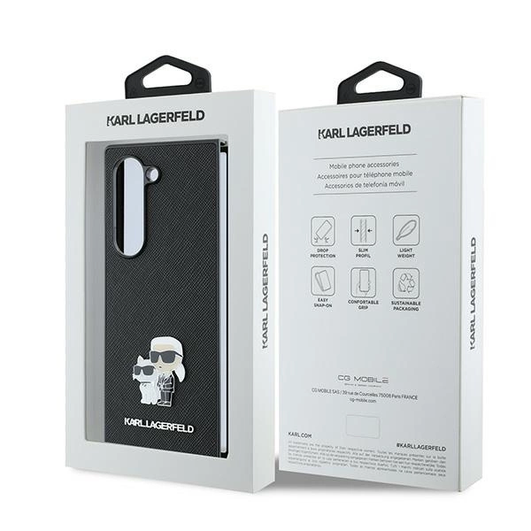 Etui Karl Lagerfeld Saffiano Metal Pin na Samsung Galaxy Z Fold 6 - czarne