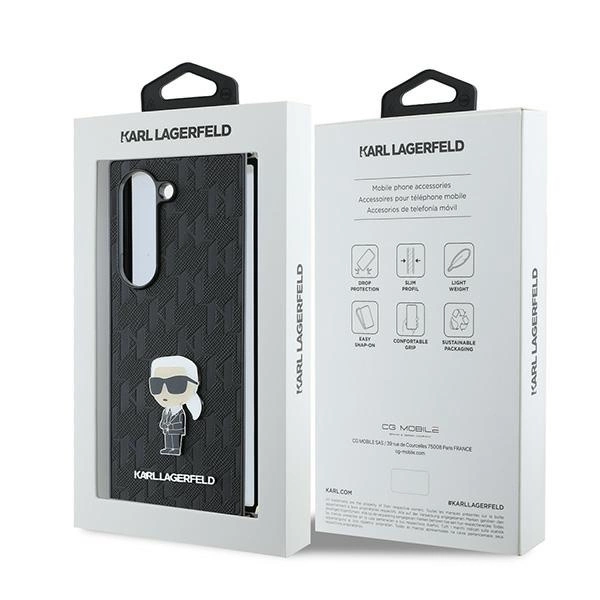 Etui Karl Lagerfeld Saffiano Ikonik Pin na Samsung Galaxy Z Fold 6 - czarne