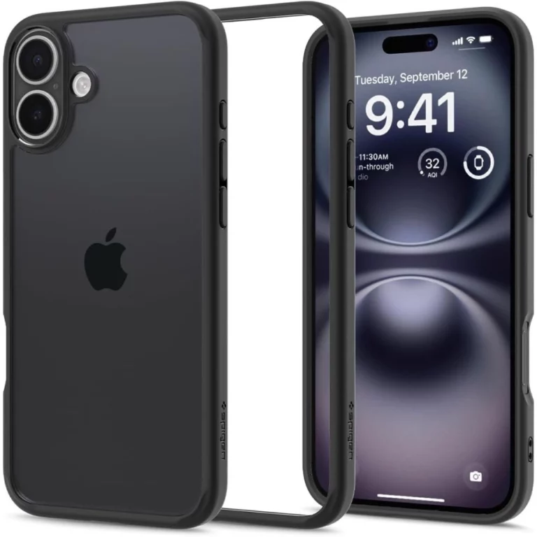Etui Spigen Ultra Hybrid na iPhone 16 - czarny mat