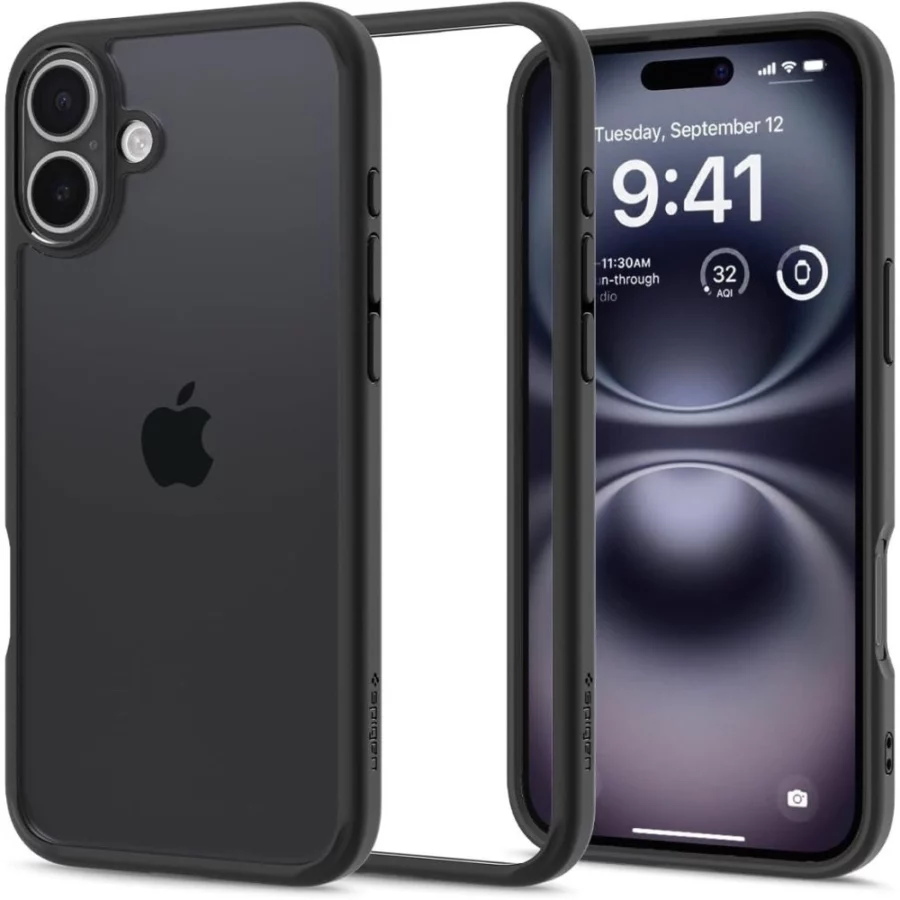 Etui Spigen Ultra Hybrid na iPhone 16 - czarny mat
