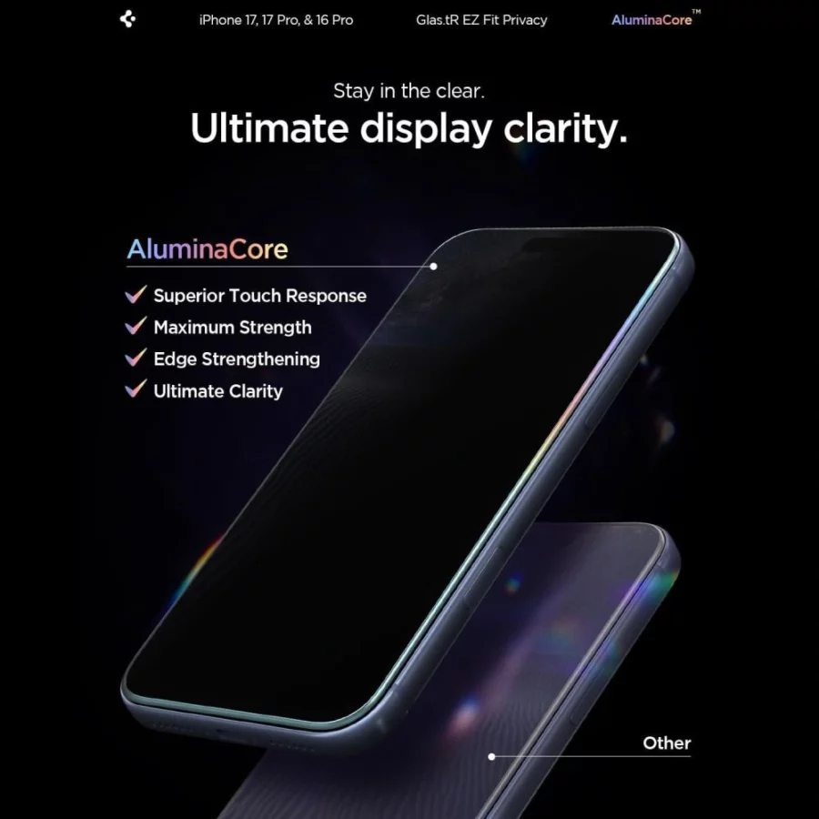 Szkło hartowane Spigen Glas.tR EZ Fit Privacy na iPhone 16 Pro / 17 / 17 Pro - 2 szt.