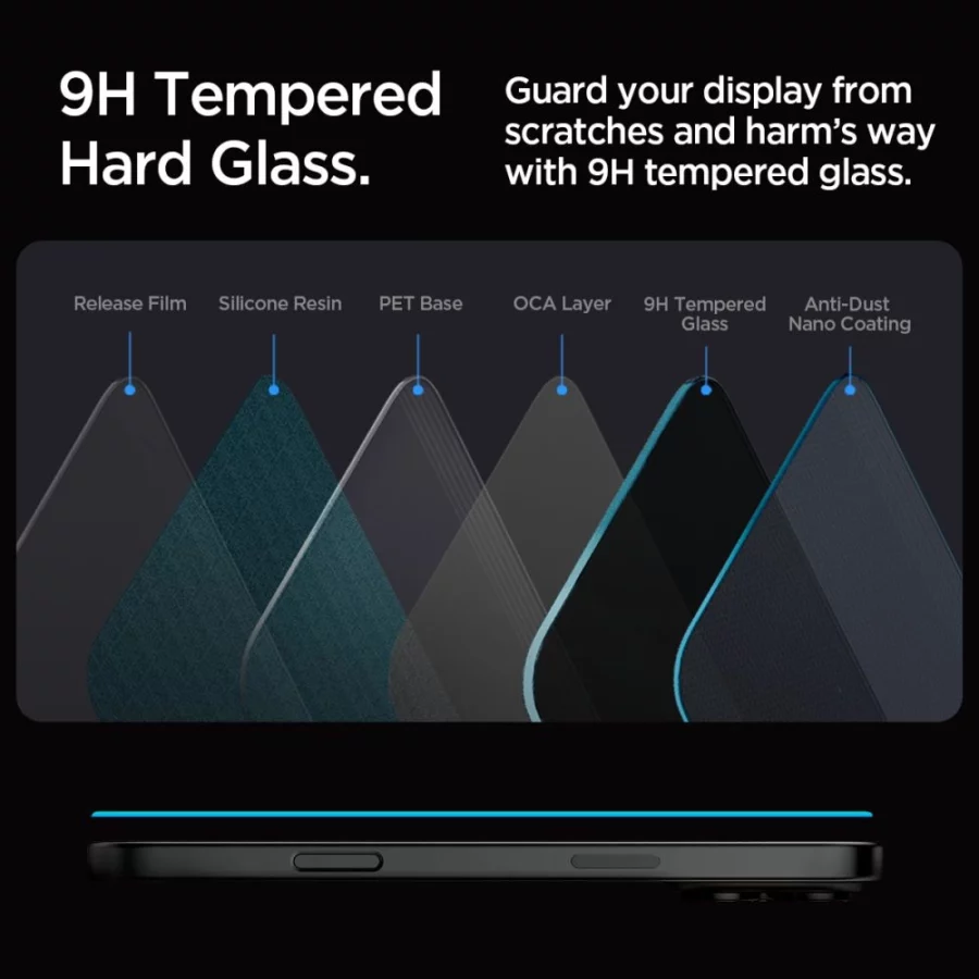 Szkło hartowane Spigen Glas.tR EZ Fit Privacy na iPhone 16 Pro / 17 / 17 Pro - 2 szt.