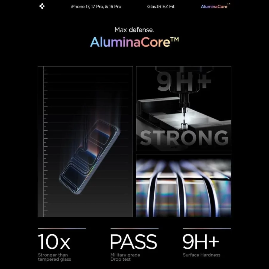 Szkło hartowane Spigen Glas.tR EZ Fit na iPhone 16 Pro / 17 / 17 Pro - 2 szt.