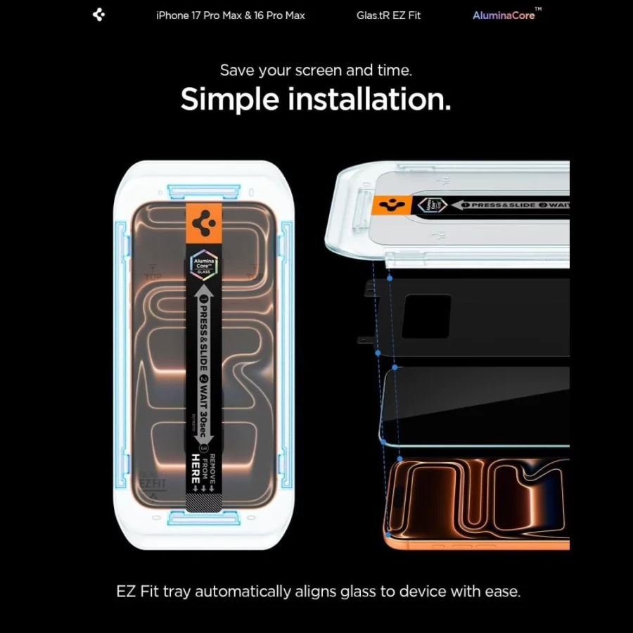 Szkło hartowane Spigen Glas.tR EZ Fit na iPhone 16 Pro Max / 17 Pro Max - 2 szt.