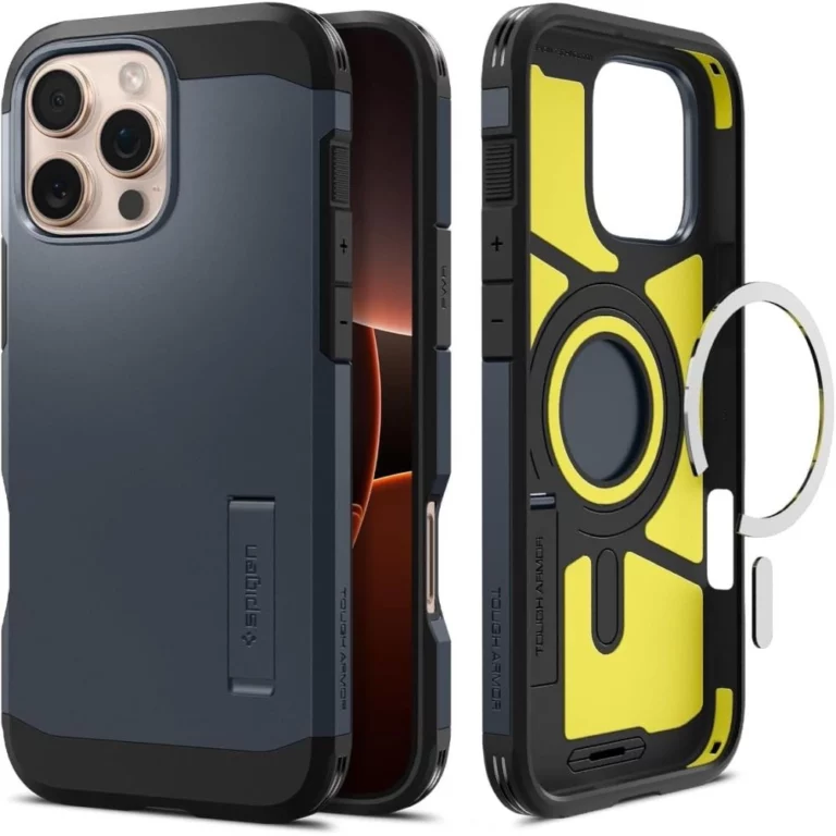 Etui Spigen Tough Armor MagSafe z podstawką na iPhone 16 Pro Max - ciemnoszare