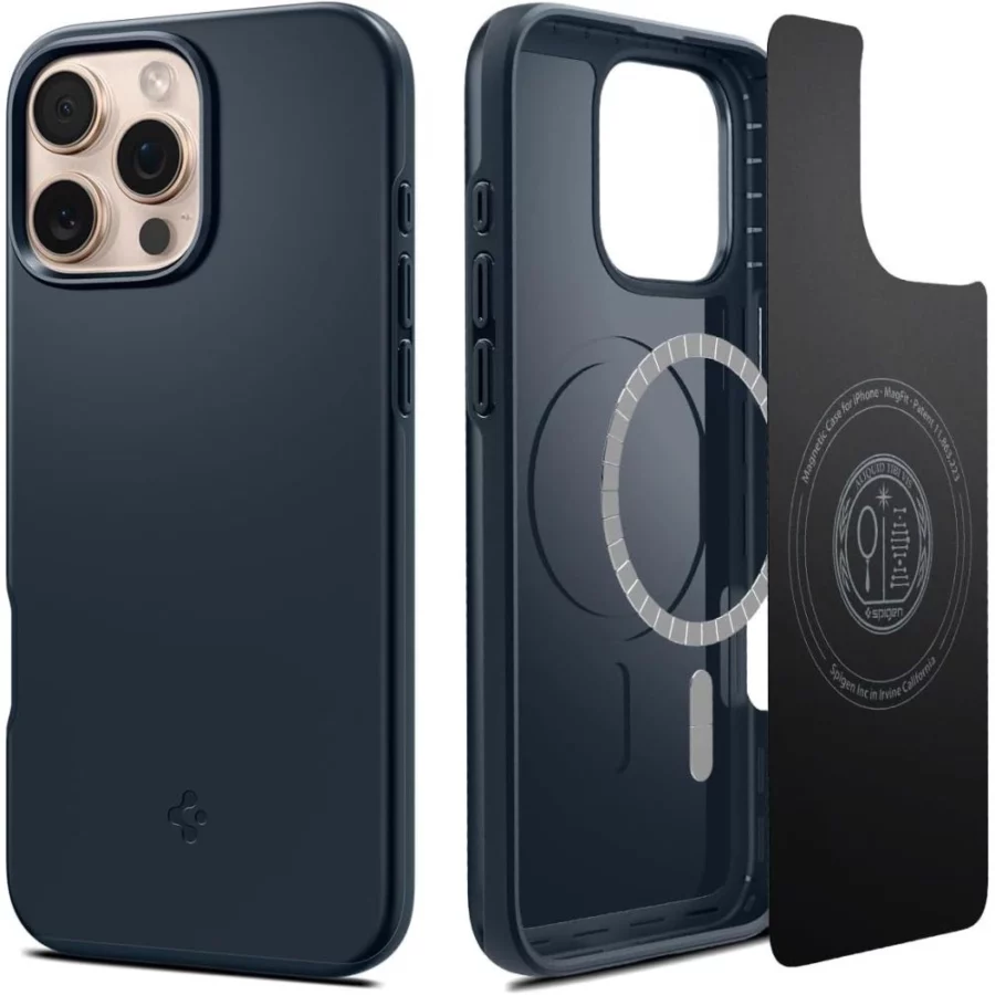 Etui Spigen Thin Fit MagSafe do na iPhone 16 Pro Max - ciemnoszare