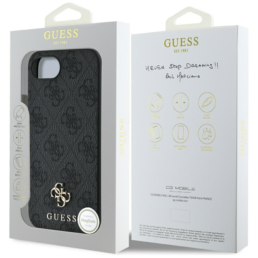 Etui Guess 4G Small 4G and Classic       MagSafe do iPhone 16e czarny