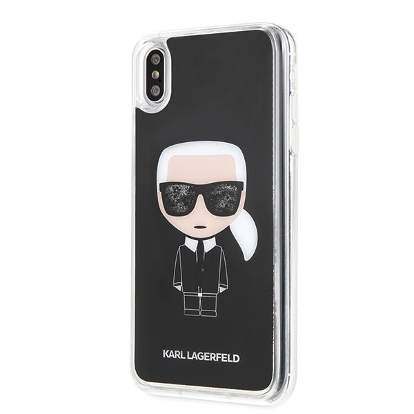 Karl Lagerfeld KLHCI65ICGBK iPhone XsMax czarny/black Iconic Glitter