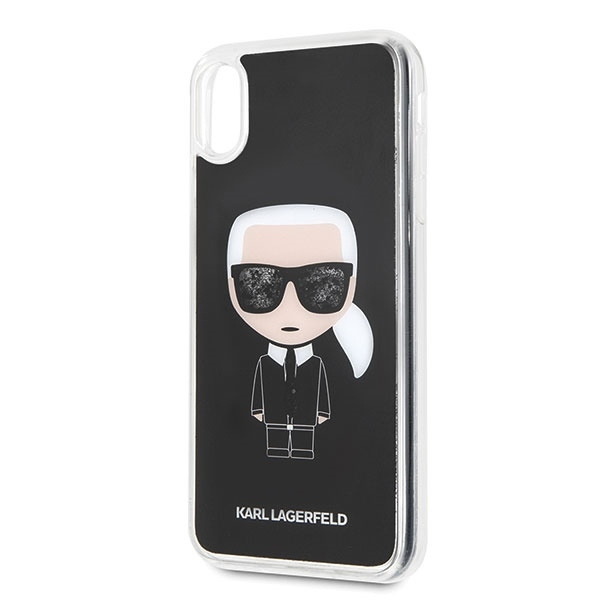 Karl Lagerfeld KLHCI65ICGBK iPhone XsMax czarny/black Iconic Glitter