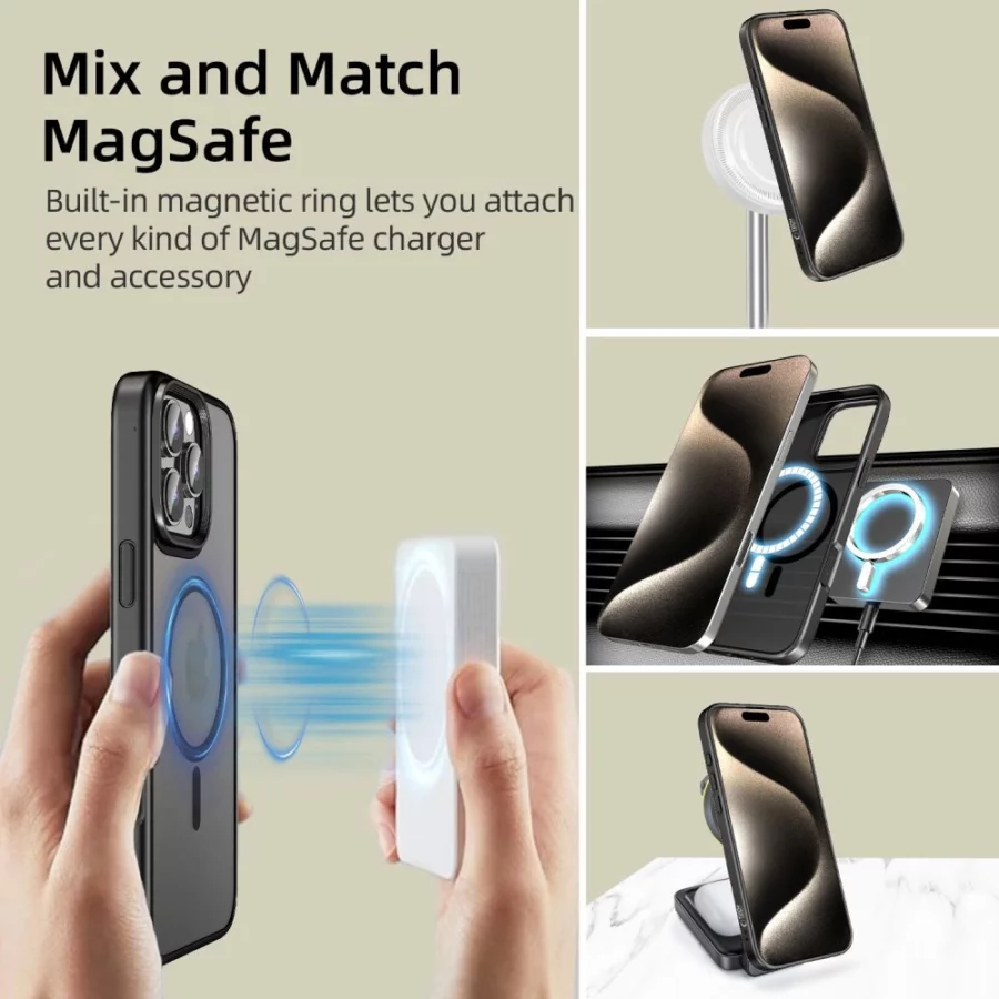 Etui Tech-Protect MagMat MagSafe na iPhone 16 Pro Max - czarne