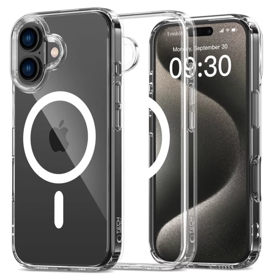 Etui Tech-Protect Flexair Hybrid MagSafe na iPhone 16 Plus - przezroczyste