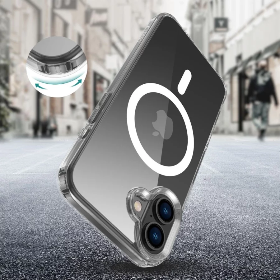 Etui Tech-Protect Flexair Hybrid MagSafe na iPhone 16 Plus - przezroczyste