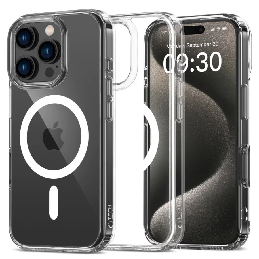 Etui Tech-Protect FlexAir Hybrid MagSafe na iPhone 16 Pro Max - przezroczyste