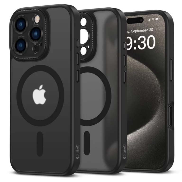 Etui Tech-Protect MagCam MagSafe na iPhone 16 Pro - półprzezroczyste