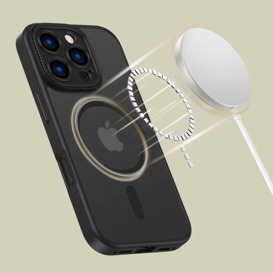 Etui Tech-Protect MagCam MagSafe na iPhone 16 Pro - półprzezroczyste